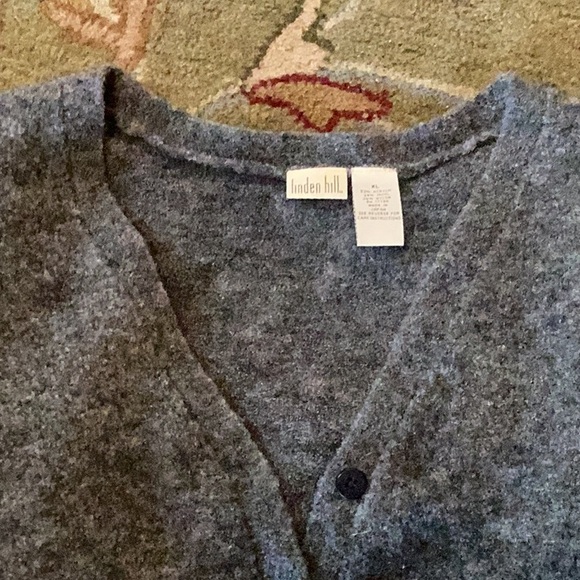 CHARCOAL WOOL π¦ Cardigan Vintage Linden Hill SZ M/LG - Picture 2 of 16